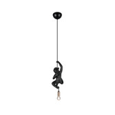Photograph: Trio Lighting Fips Black Resin Monkey Single Pendant Light