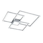 Photograph: Trio Lighting Hydra Matt Nickel Square LED Flush Ceiling Light - 3000K, 3 Stage Dimming