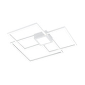 Photograph: Trio Lighting Hydra Matt White Square LED Flush Ceiling Light - 4000K, 3 Stage Dimming