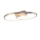 Photograph: Trio Lighting Malaga Matt Nickel Double Oval Hoop Flush LED Ceiling Light - 3000K