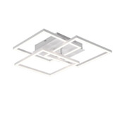 Photograph: Trio Lighting Mobile Matt White Square Flush Swivelling Ceiling Light - Remote Control