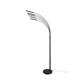 Photograph: Trio Lighting Reed Matt Black 5 Arm LED Floor Lamp - Dimmable