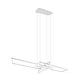 Photograph: Trio Lighting Salinas Matt White LED Rectangular Linear Bar Pendant - 4000K, 3 Stage Dimming