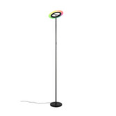 Photograph: Trio Lighting Samba Matt Black Smart RGB + CCT Colour Change Floor Lamp - Remote Control