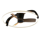 Photograph: Trio Lighting Stockholm Matt Black Remote Control LED Ceiling Fan