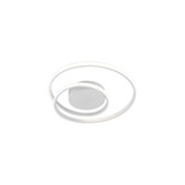 Photograph: Trio Lighting Zibal Matt White Round Swirl LED Flush Ceiling Light - 3000K, 3 Stage Dimming