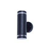 Photograph: Up And Down Outside Wall Light In Stainless Black - IP65