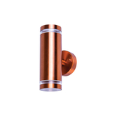 Photograph: Up And Down Outside Wall Light In Stainless Copper - IP65