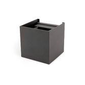 Photograph: Valencia Aluminium Dark Grey Square Led Adjustable Outdoor Up And Down Wall Light - IP65 - 3000K - 700lm