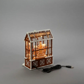 Photograph: Water lantern 3xAA gingerbread house, Warm White Led, timer