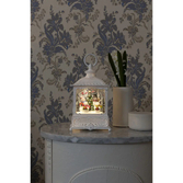 Photograph: Water Lantern Small, White & 4 Snowmen Timer 5H B/O 3 x AA