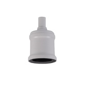 Photograph: White E27 Decorative Metal Lampholder With Cable Clamp