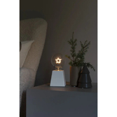 Photograph: Wooden Decoration Amber Led Star Timer 6H  3xAAA USB