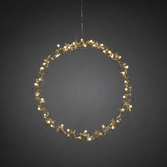 Photograph: Wreath of Brass Colour Metal 45cm 40 Warm White Led IP20