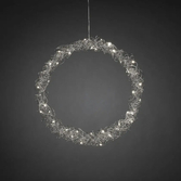 Photograph: Wreath of Silver Colour Metal 45cm 40 Warm White Led IP20