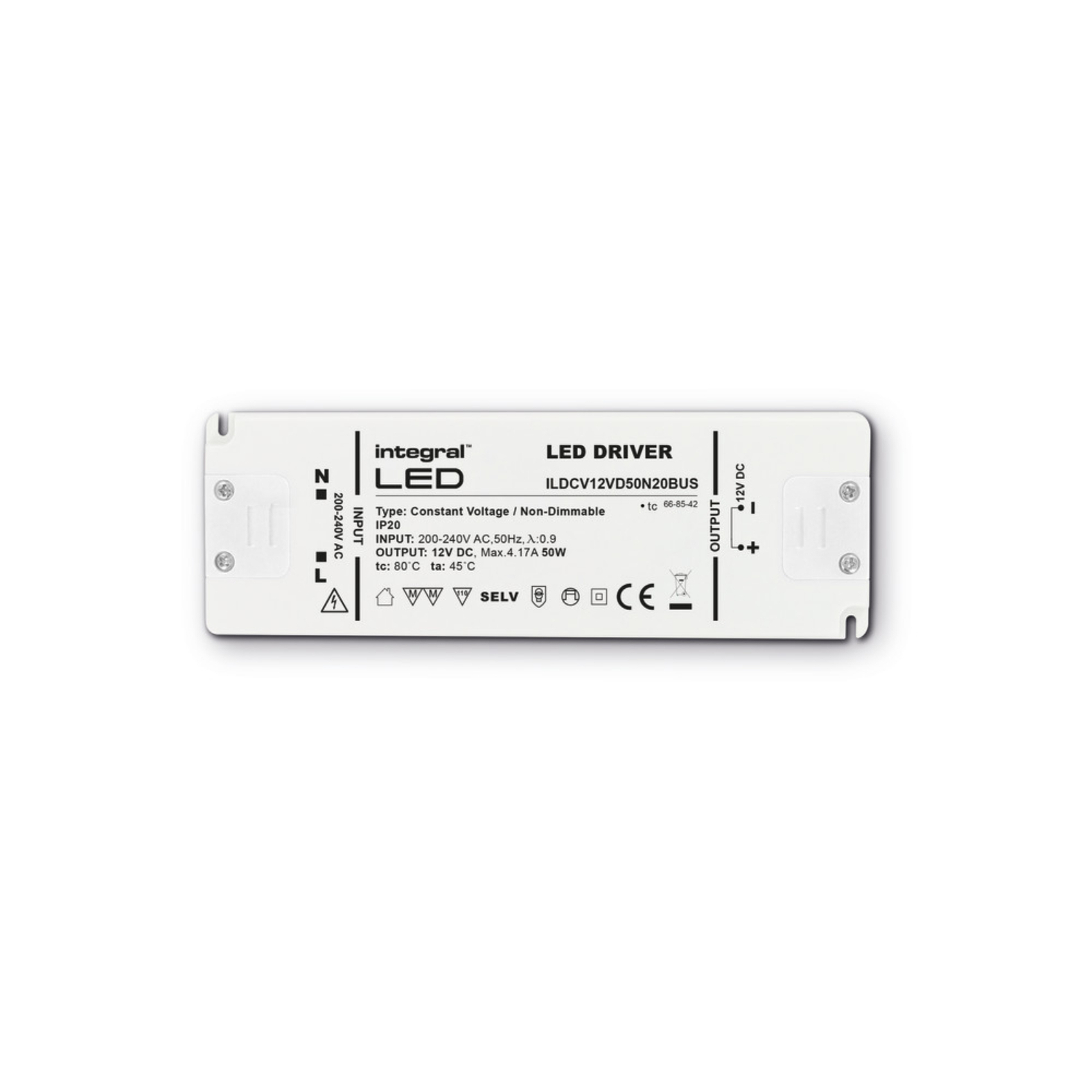 Constant Voltage Compact LED Driver 75W 24VDC IP20 Non-Dim 200-240V ...