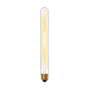 Idolite Var Gold Long Linear Single Pendant Light Complete With A Copper Fade Cylindrical Ribbed Glass