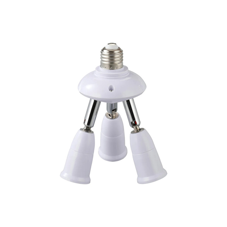 1 to 3 E27 Converter White Adjustable Lampholders