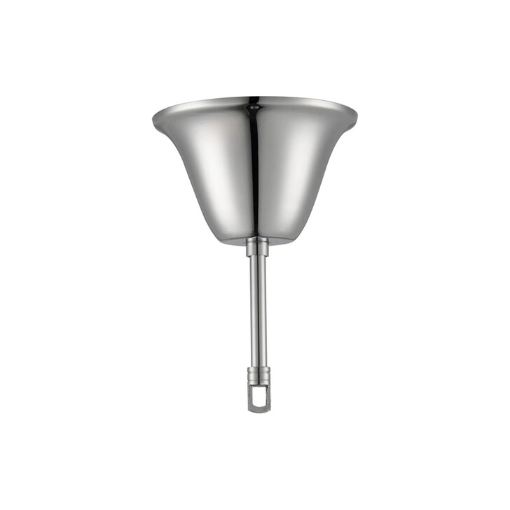 145mm Polished Chrome Bell Cup Ceiling Rose With Hook Plate And Rod