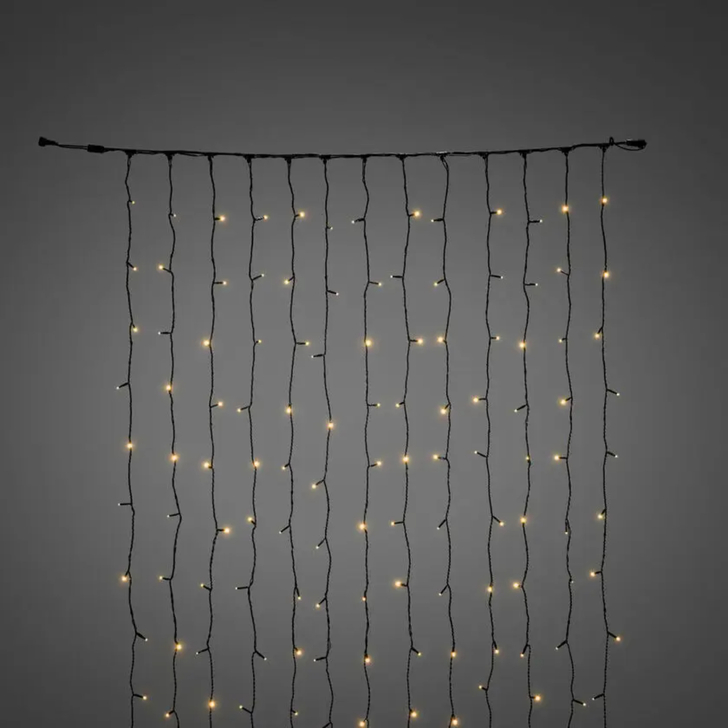 208 Amber Led Curtain, Black Soft Cable, 31V System
