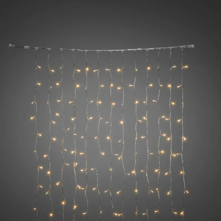 208 Amber Led Curtain, Clear Cable, 31V System