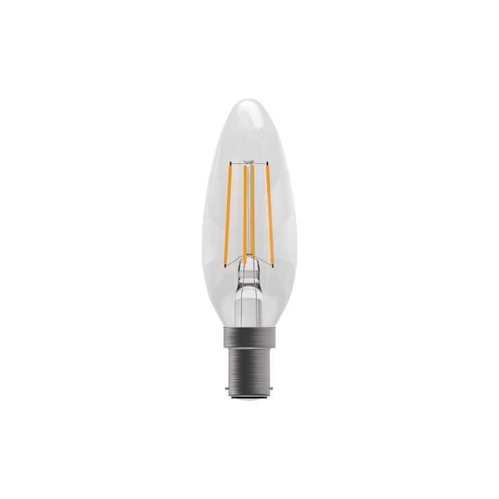 3.3W LED Clear Candle Light Bulb B15 Cool White 4000K Dimmable