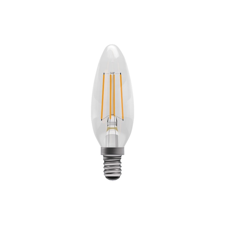 3.3W LED Clear Candle Light Bulb E14 Cool White 4000K