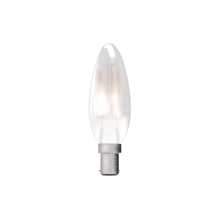 3.3W LED Satin Candle Light Bulb B15 Warm White 2700K Dimmable