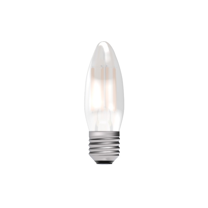 3.3W LED Satin Candle Light Bulb E27 Warm White 2700K