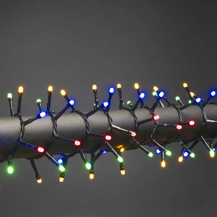 400 Frosted Top Multi Colour Led Cluster Black Cable IP20