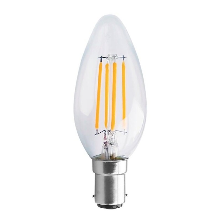 4W B15 CLEAR DIMMABLE LED CANDLE LAMP - 2700K