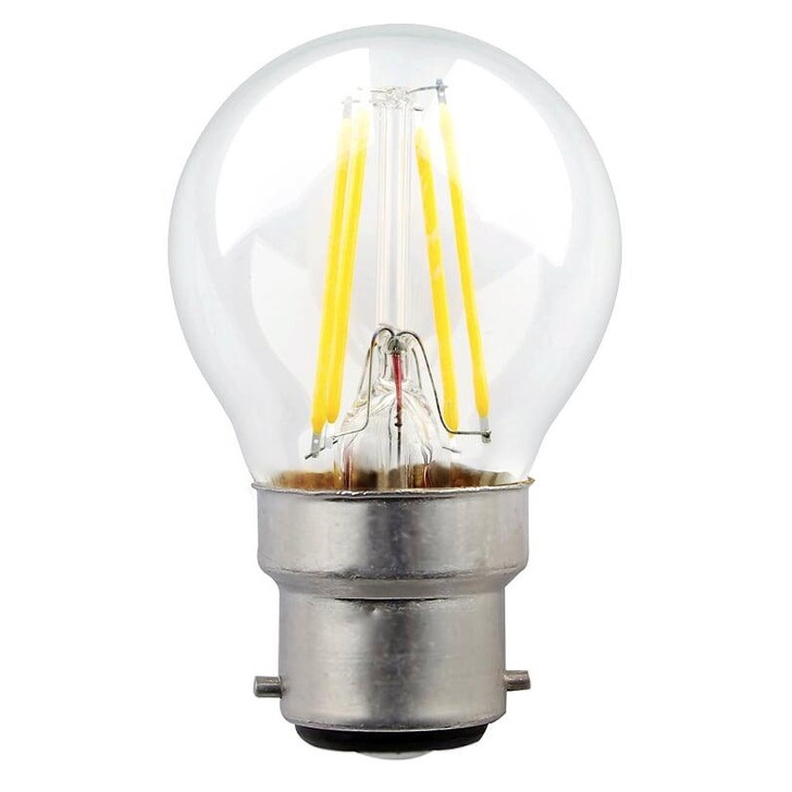 4W B22 CLEAR DIMMABLE LED GOLFBALL LAMP - 2700K