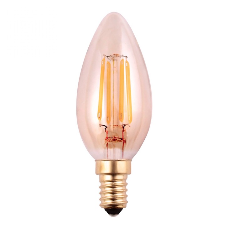 4W E14 AMBER DIMMABLE LED CANDLE LAMP - 2200K