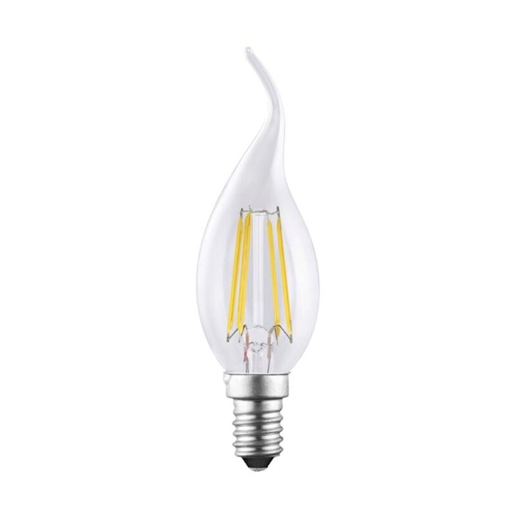 4W E14 CLEAR FLAME TIPPED DIMMABLE LED CANDLE LAMP - 2700K