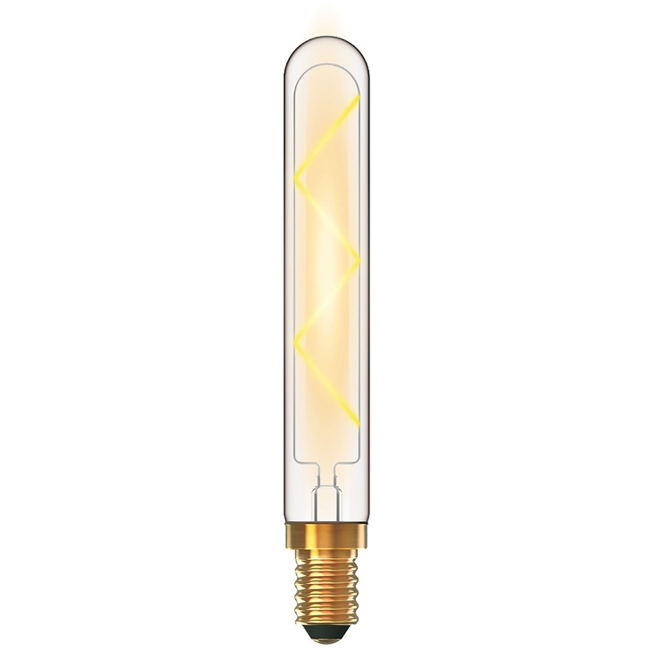 4W LED Classic Deco Clear Dimmable 185mm Tubular Lamp With Decorative Filament - E14, 4000K