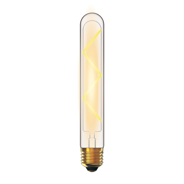 4W LED Classic Deco Clear Dimmable 185mm Tubular Lamp With Decorative Filament - E27, 2700K