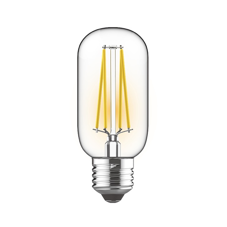 4W LED Classic Deco Clear Dimmable T45 Lamp With Decorative Filament - E27, 2700K