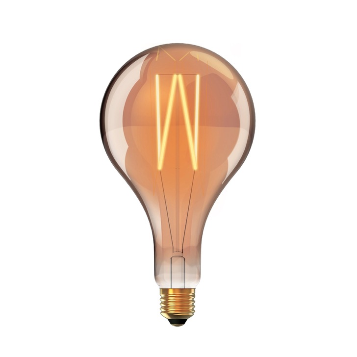 4W LED Classic Deco Gold Finish Lamp With Decorative Filament - E27, 1800K