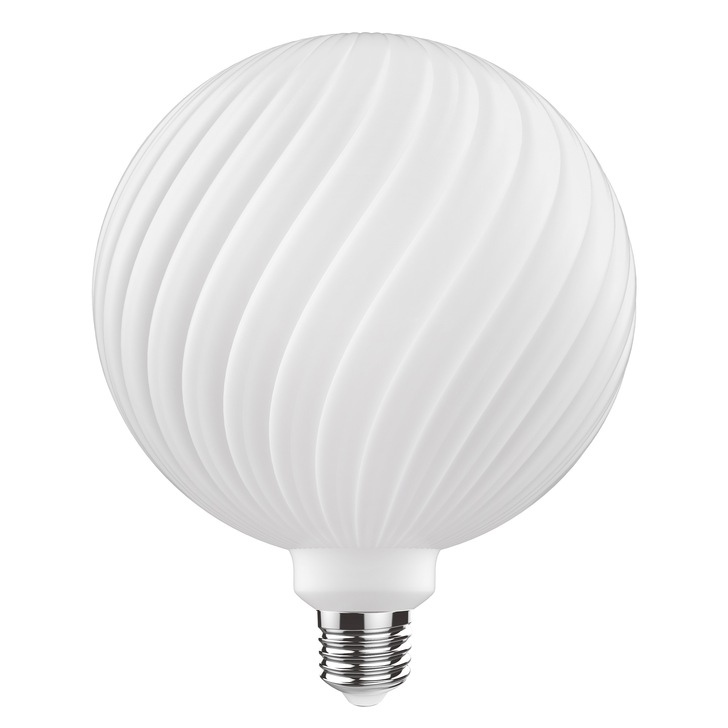 4W LED Classic Style Opal Finish Dimmable Twisted Globe Lamp - E27, 2700K