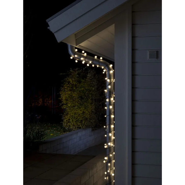 80 Cherry Led Light Set WARM WHITE, Black Wire IP20