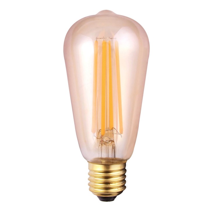 8W E27 AMBER DIMMABLE LED VALVE LAMP - 2700K