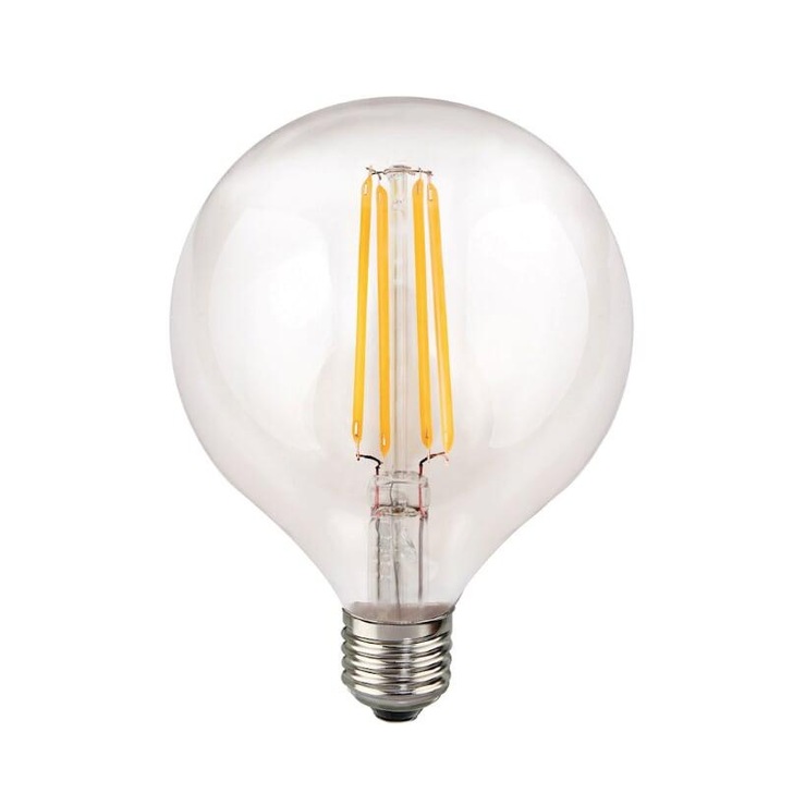 8W E27 CLEAR DIMMABLE LED 125MM GLOBE LED LAMP - 2700K