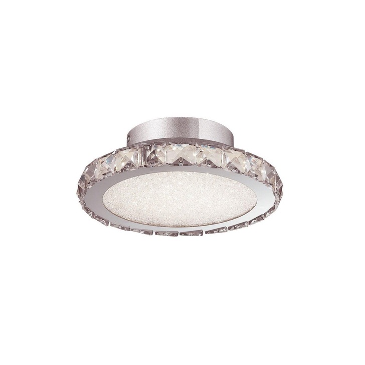 Abigail Small Flush Led Crystal Bathroom Ceiling Light - 3000K, IP44