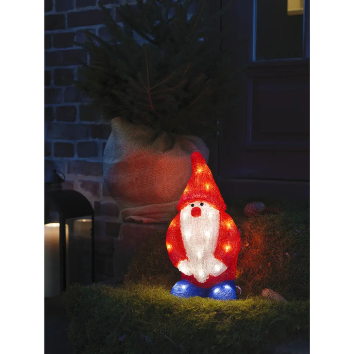 Acrylic Santa, 36cm, 32 Warm White Led, IP20
