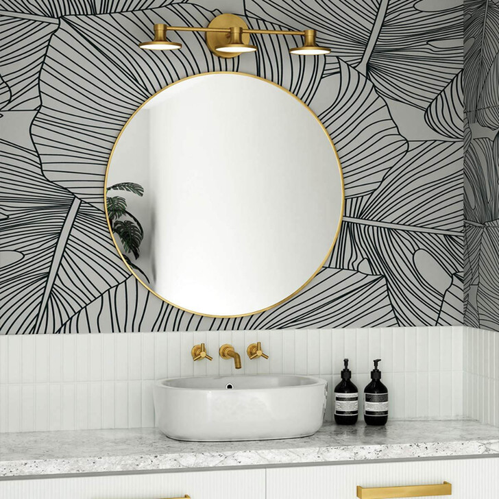 Alora Mood Issa 3 Light Dimmable Led Bathroom Mirror Light In Brushed Gold - 3000K - IP44