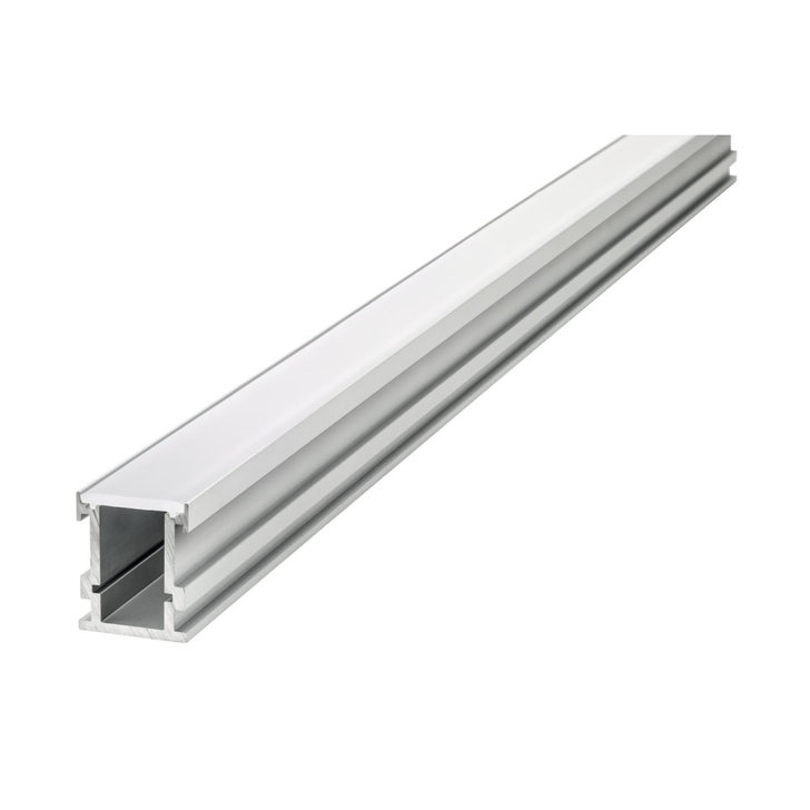 Aluminium LED Strip Profile Indoor Floor Recessed 1M With Frosted Diffuser 21.3 X 26.1MM For Max 12MM Width Strip
