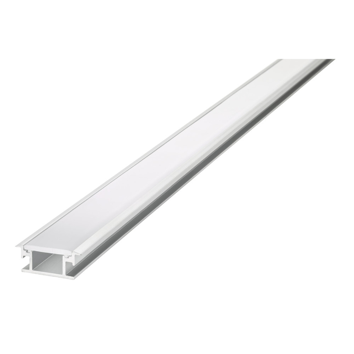 Aluminium LED Strip Profile Indoor Floor Recessed 1M With Frosted Diffuser 26.9 X 11MM For IP65 Max 12MM Width Strip