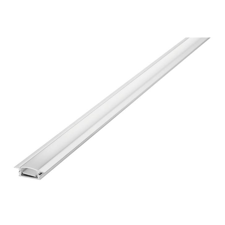 Aluminium LED Strip Profile IP65 Recessed 2M With Frosted Diffuser 26.7 X 8MM For IP33 10MM Width Strip