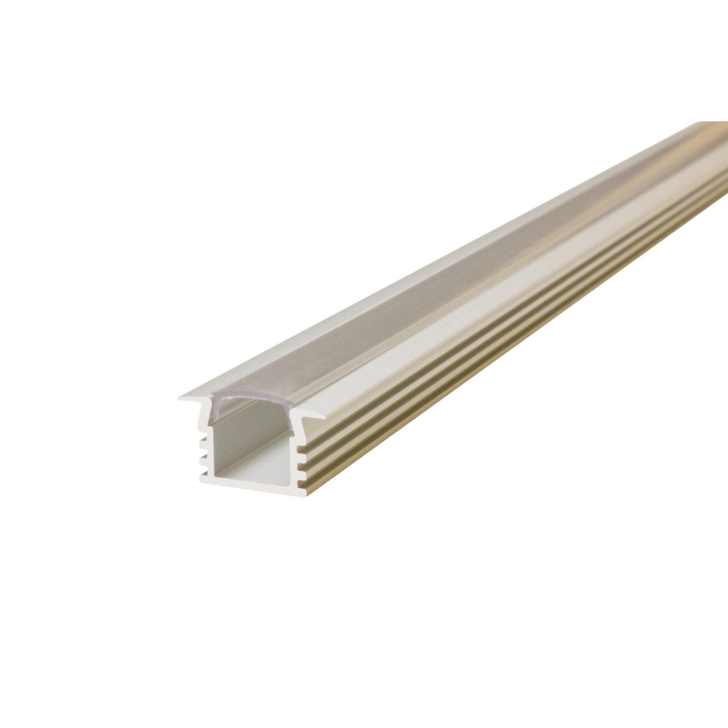 Aluminium LED Strip Profile Recessed 1M Clear Slide-In Diffuser For IP65 10MM Width Strip