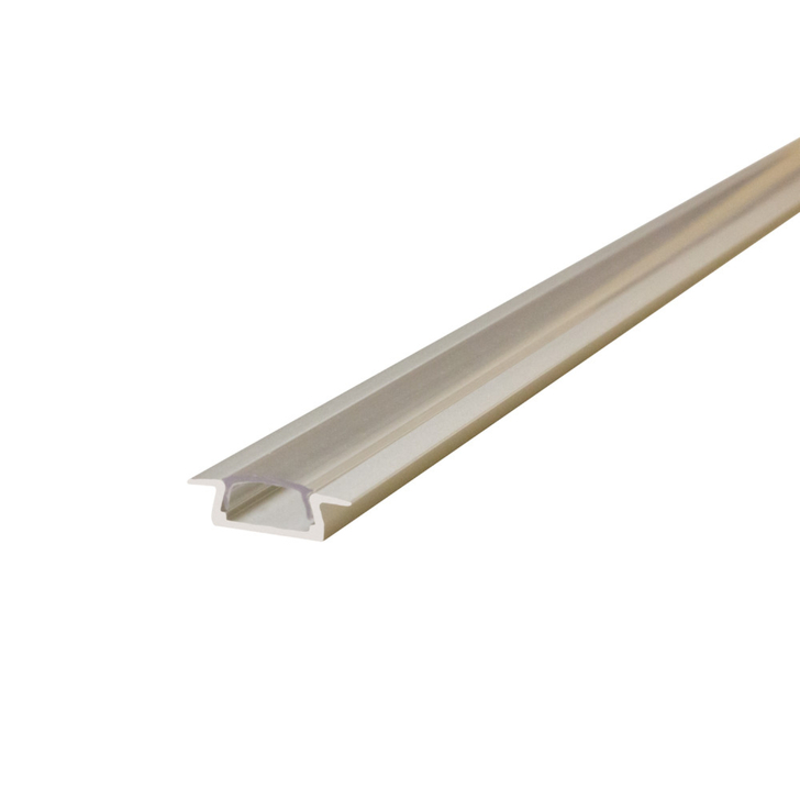 Aluminium LED Strip Profile Recessed 1M With Clear Clip-In Diffuser 22 X 6MM For Max 10MM Width Strip